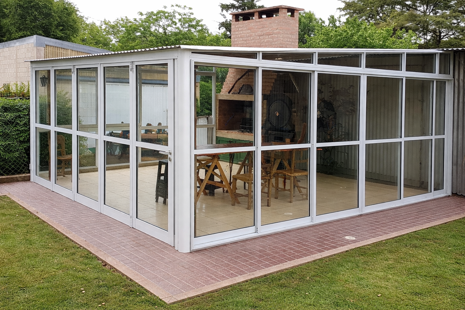 Cerramiento de aluminio para quincho